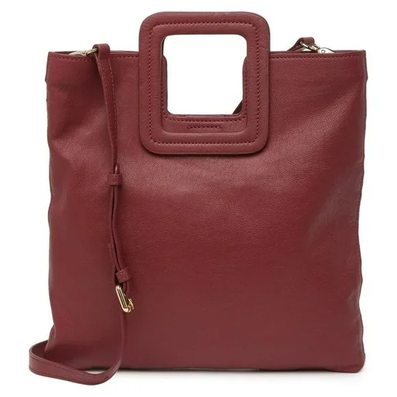 🌺SOLD🌺 TMRW Studio x Anthro | Mahogany Foldover Leather Clutch Crossbody Bag - Picture 2 of 9